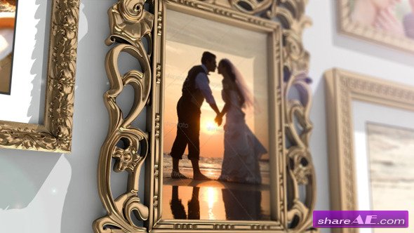 Golden Frames Photo Gallery - Project for After Effects (Videohive)