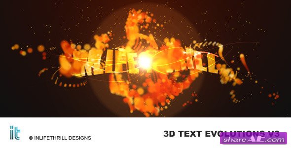 3D-TextEvolutions V3 - Fire - After Effects Project (Videohive)
