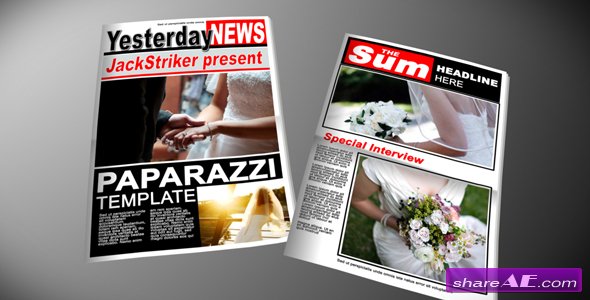 Paparazzi Tabloid Newspaper -  After Effects Project (VideoHive)
