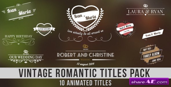 Vintage Romantic Titles Pack - After Effects Project (Videohive)