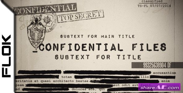 Confidential Files - After Effects Project (Videohive)