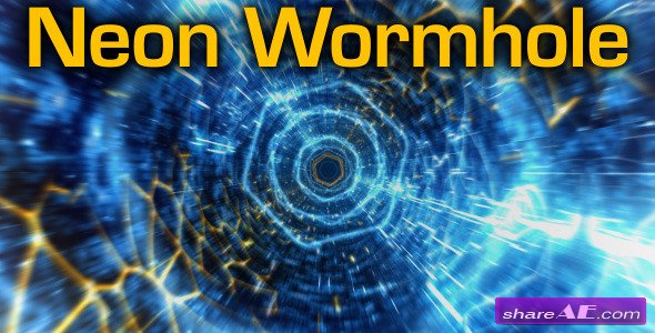 Neon Wormhole - hi-tech tunnel flythrough - Motion Graphic (Videohive)