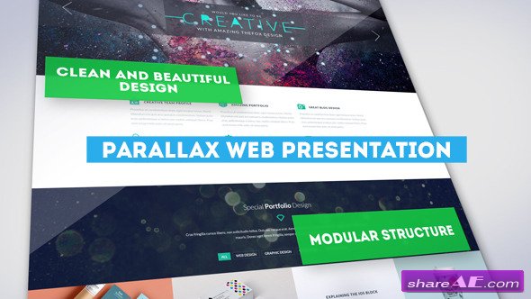 Videohive Parallax Web Presentation - After Effects Project