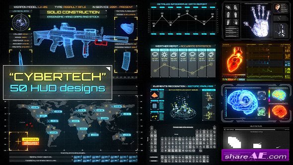 Videohive CyberTech HUD Infographic Pack - After Effects Project