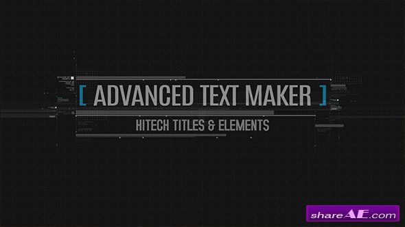 Videohive Advanced Text Maker - After Effects Project