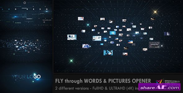 Videohive Fly through Words & Images Opener - After Effects Templates