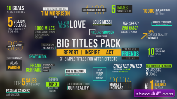 Videohive Big Titles Pack - After Effects Templates