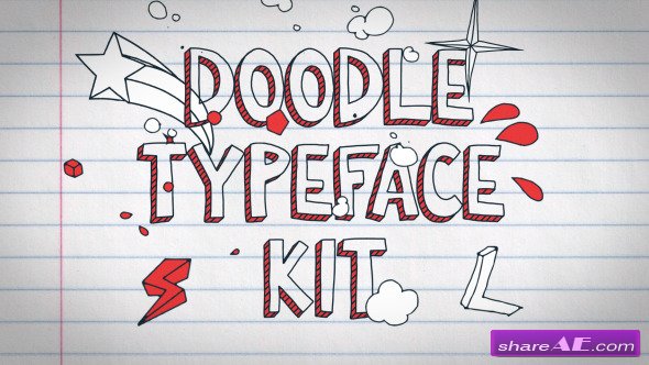 Videohive Doodle Typeface Kit