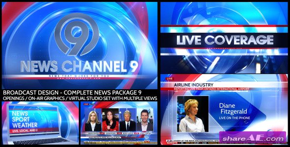 Videohive Broadcast Design - Complete News Package 9