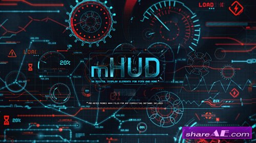 mHUD: 50 Digital Display Elements (motionVFX)