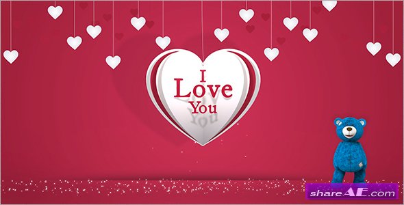 Videohive Valentine Heart Gift Card