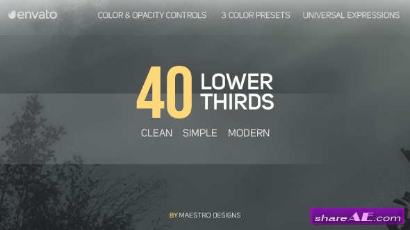 Videohive 40 Lower Thirds