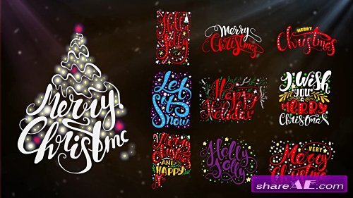 10 Christmas Lettering - After Effects Template (Motion Array)