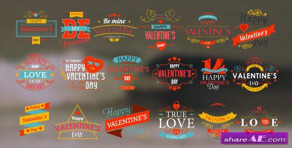 Videohive Happy Valentine's Day Badges Pack