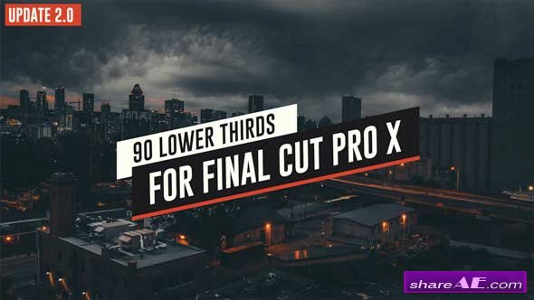 Videohive 90 Final Cut X Lower Thirds Pack - Apple Motion Templates