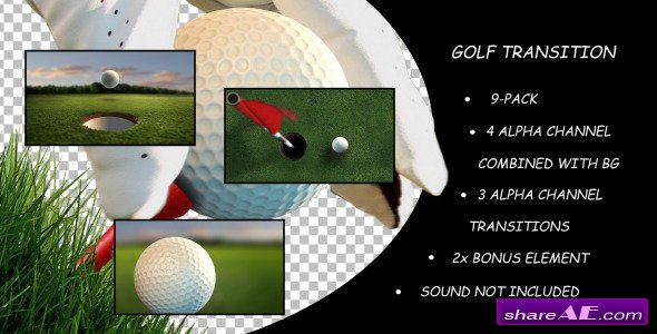Videohive Golf Transition 9-Pack - Motion Graphic