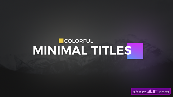 Videohive Color full Minimal Titles