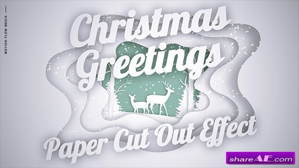Videohive Christmas Greetings - Paper Cut Out