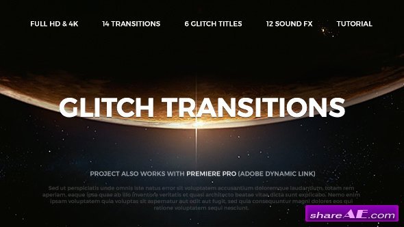 Videohive Glitch Transitions 20479670