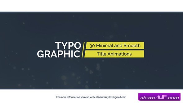 Videohive Typographic - 30 Title Animations