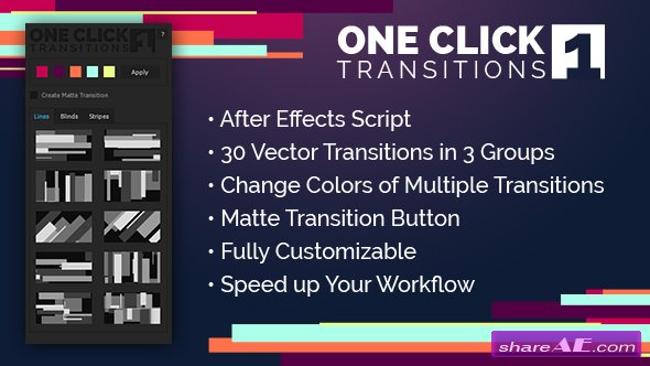 Videohive One Click Transitions Vol.1