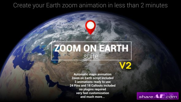 Videohive Zoom On Earth Suite V2