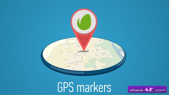 Videohive GPS Markers Map