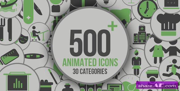 Videohive Animated Icons 500+