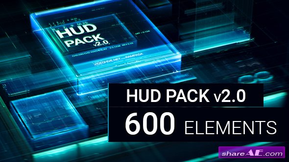 Videohive HUD Pack v2.0 - 600 elements