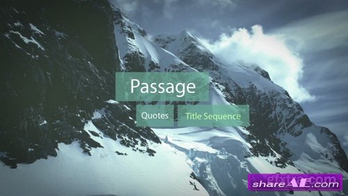 Passage - Quotes Title Sequence - After Effects Template (RocketStock)