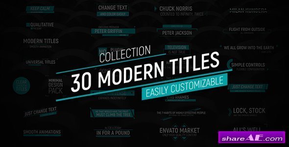 Videohive 30 Modern Titles