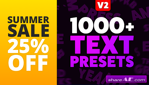 Videohive Text Preset Pack for Animation Composer v2 (With License)