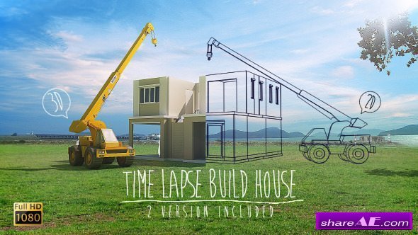 Videohive Time Lapse Build House - Stock Footage