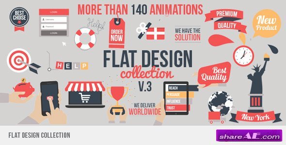 Flat Design v3 - After Effects Project (Videohive)