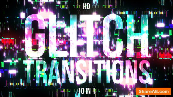 Videohive Glitch Transitions - Motion Graphics