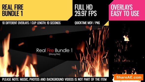 Videohive Real Fire Bundle 1 - Motion Graphics