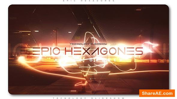 Videohive Epic Hexagones Technology Slideshow
