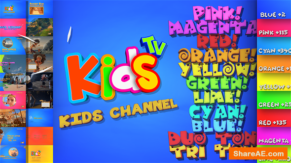 Videohive Kids And Family Channel Broadcast Graphics Package