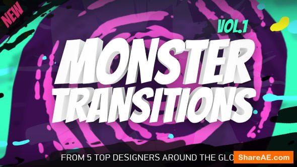 Videohive Monster Transitions - After Effects Presets