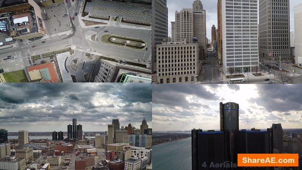 Videohive Detroit Aerials - Stock Footage