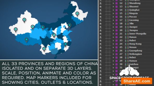 Videohive China Map Kit