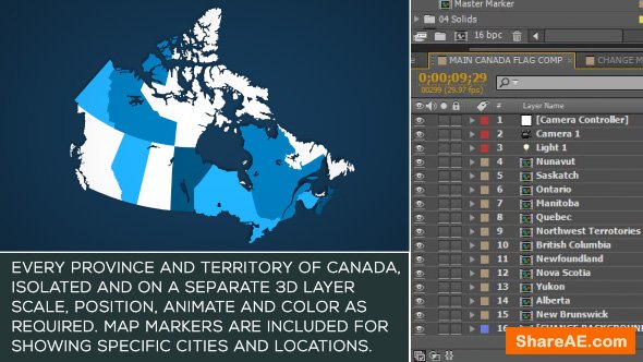 Videohive Canada Map Kit