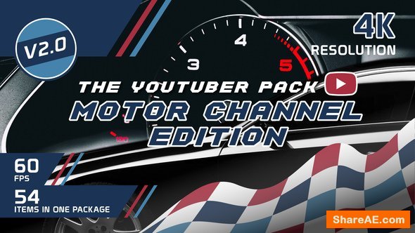 Videohive The YouTuber Pack - Motor Channel Edition V2.0
