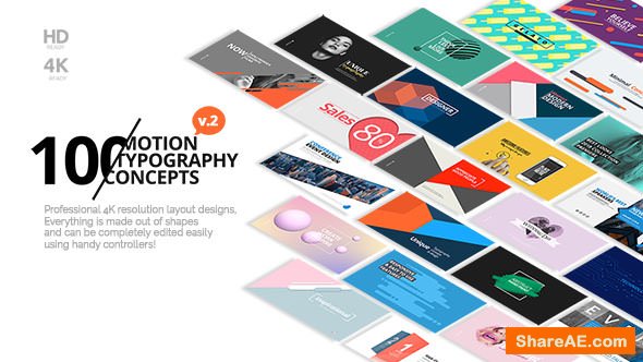 Videohive 100 Motion Typography Concepts v2
