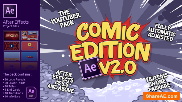 Videohive The YouTuber Pack - Comic Edition V2.0