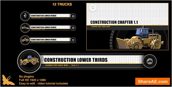 Videohive Construction Lower Thirds & Chapter Titles