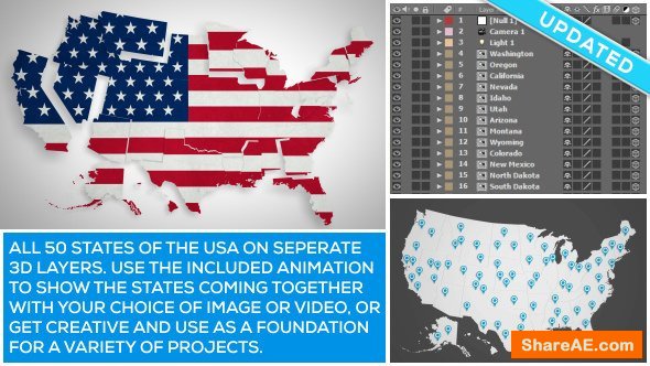 Videohive USA Map Kit