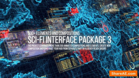 Videohive Sci-fi Interface HUD Package 3