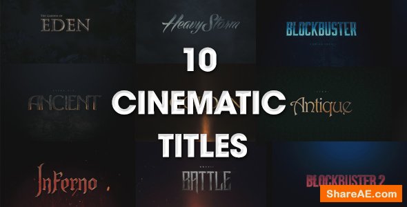 Videohive 10 Cinematic Titles