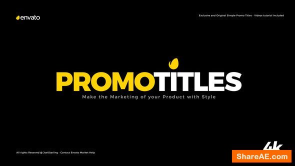 Videohive Simple Promo Titles Package